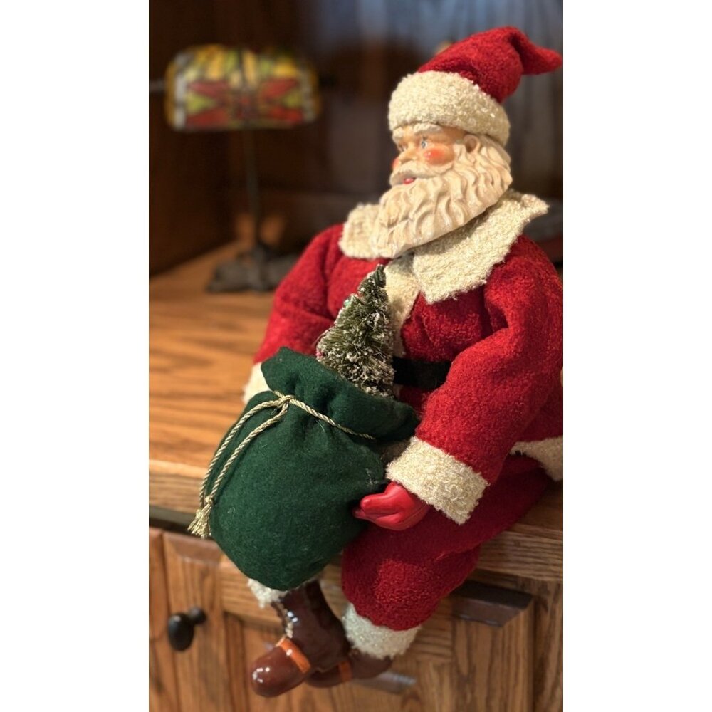 Christopher Radko VTG Shiny Brite Santa Claus Coming to Town Animated WORKS
